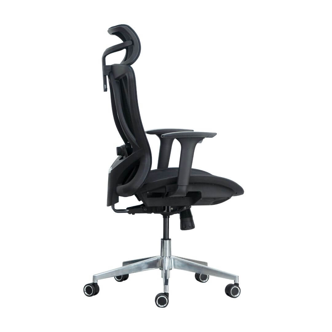 Picture of a black mesh ergonomic chair