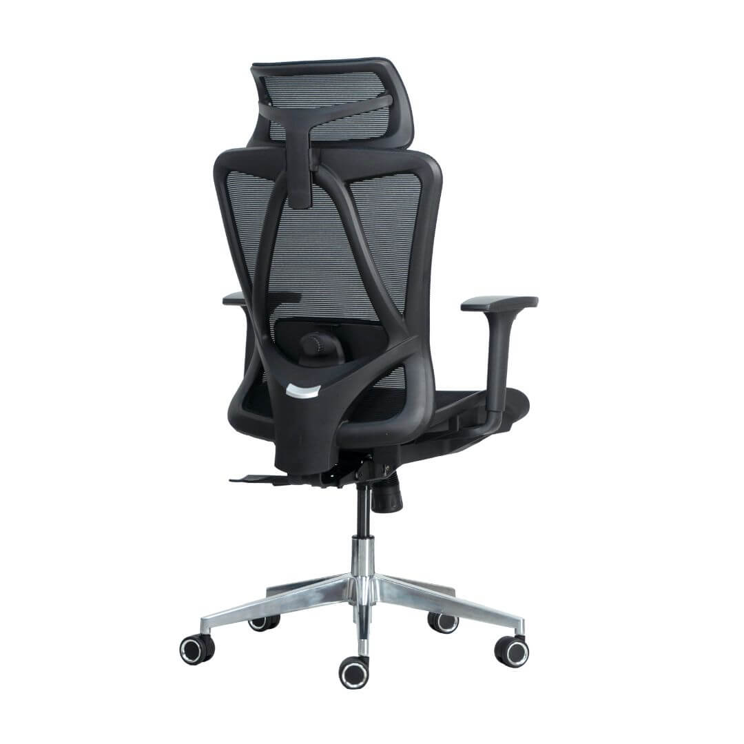 Picture of a black mesh ergonomic chair