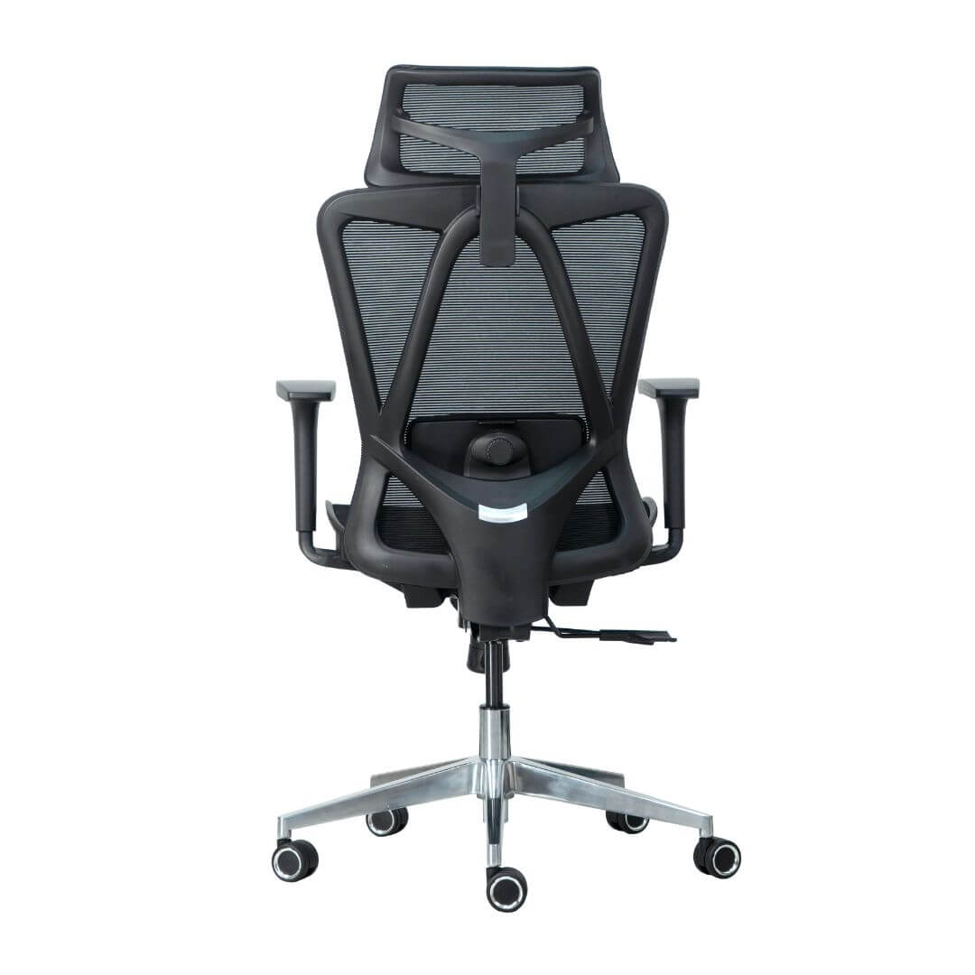 Picture of a black mesh ergonomic chair